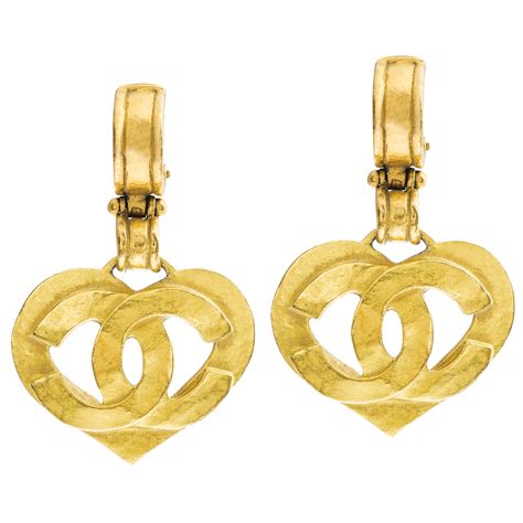 vintage chanel heart earrings.